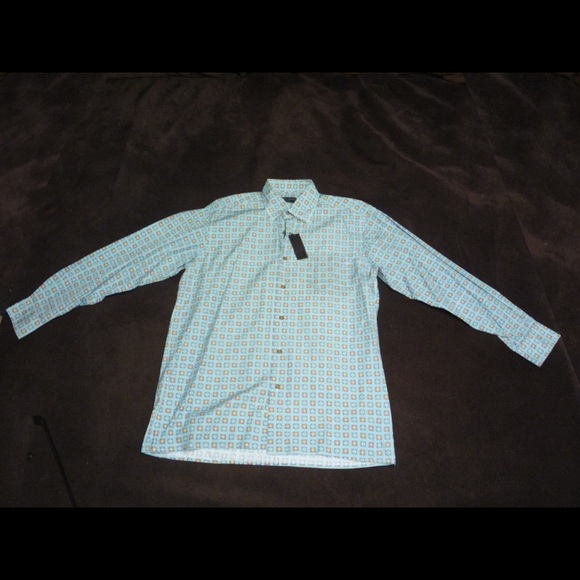 Alfred Dunhill Other - Alfred Dunhill SS30 369A-H New With Tags 100% Cotton Long Sleeve Shirt Blue M